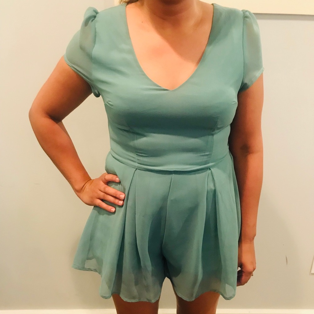 Tobi Teal Romper